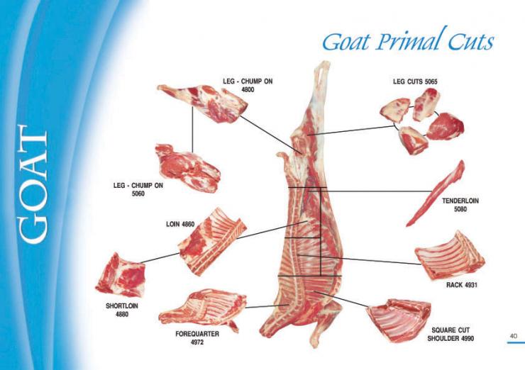 Informational diagram of Goat cuts